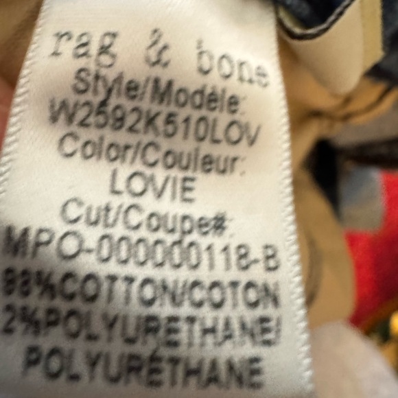 rag & bone Frayed Hem Blue Jeans - Picture 3 of 3